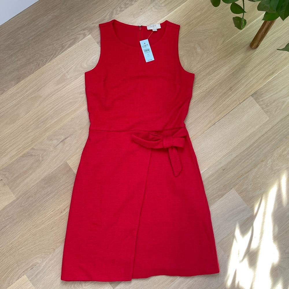 LOFT outlet red dress.